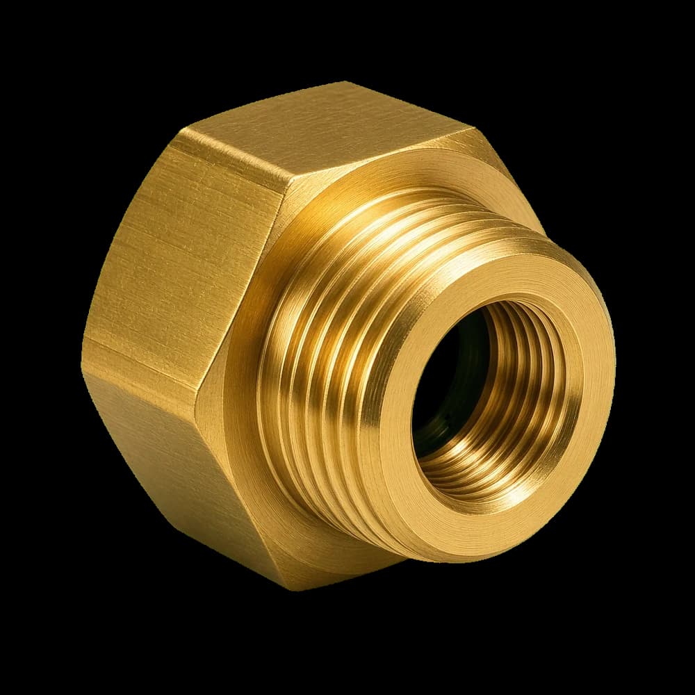 A machined brass part