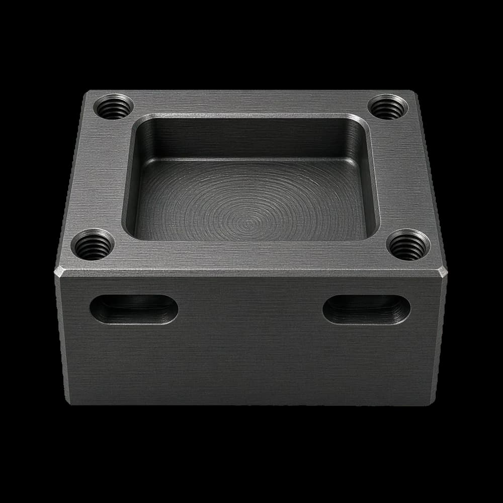 A machined steel fixture